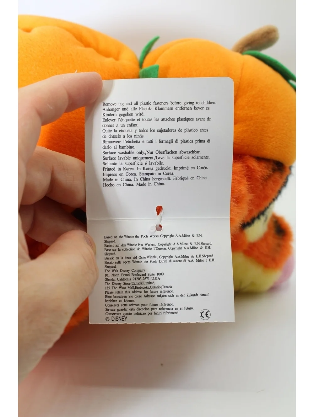 NWT Vintage Disney Store Winnie The Pooh Halloween PUMPKIN TIGGER 13
